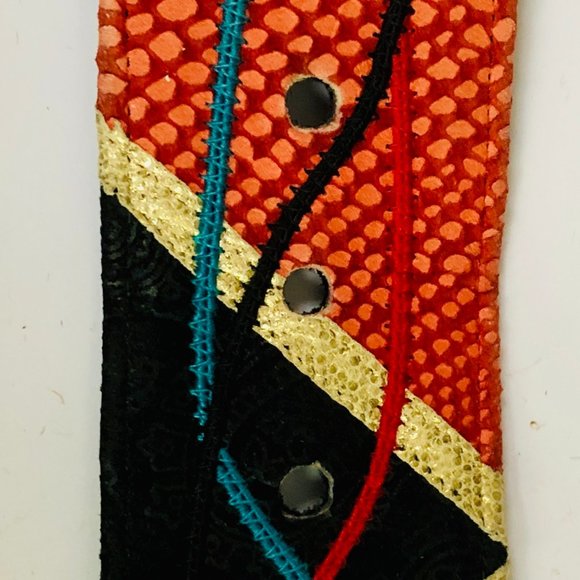 HARD TO FIND MULTI-COLOR LEATHER BELT -DESIGNER main image 6